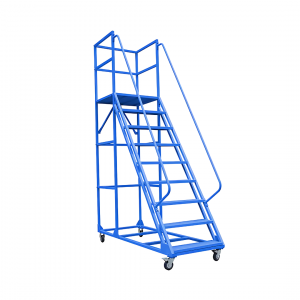 Escalera móvil profesional con plataforma y barandilla de protección 1700*700* 2000 +700 mm