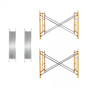 Andamio de acero 1800 L *900 l * 4000 h con 4 diagonales y 2 plataformas