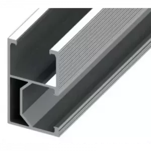 Riel de aluminio para fijación lateral de paneles solares fotovoltaicos longitud 24 m ancho 26 mm alto 44 mm