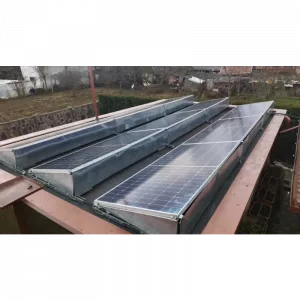 Sistema completo SUR 3X3 fijación de placas de lastre 9 paneles solares fotovoltaicos con un ángulo de 15 grados